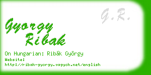 gyorgy ribak business card